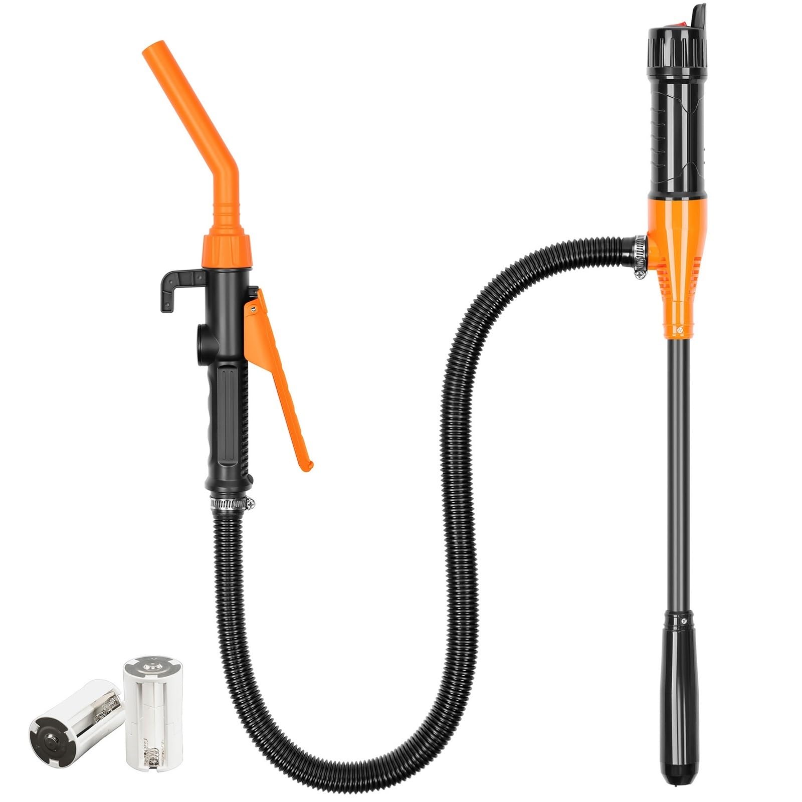 AWYYA Kraftstoff-Transferpumpe, batteriebetrieben, mit 90 cm Schlauch, Durchflussmenge 2,6 Gpm, leicht zu transportieren, für den Transport von Benzin, leichtem Heizöl, Kerosin, Diesel usw., ohne AWYYA Kraftstoff-Transferpumpe, batteriebetrieben, mit 90 cm Schlauch, Durchflussmenge 2,6 Gpm, leicht zu transportieren, für den Transport von Benzin, leichtem Heizöl, Kerosin, Diesel usw., ohne von AWYYA