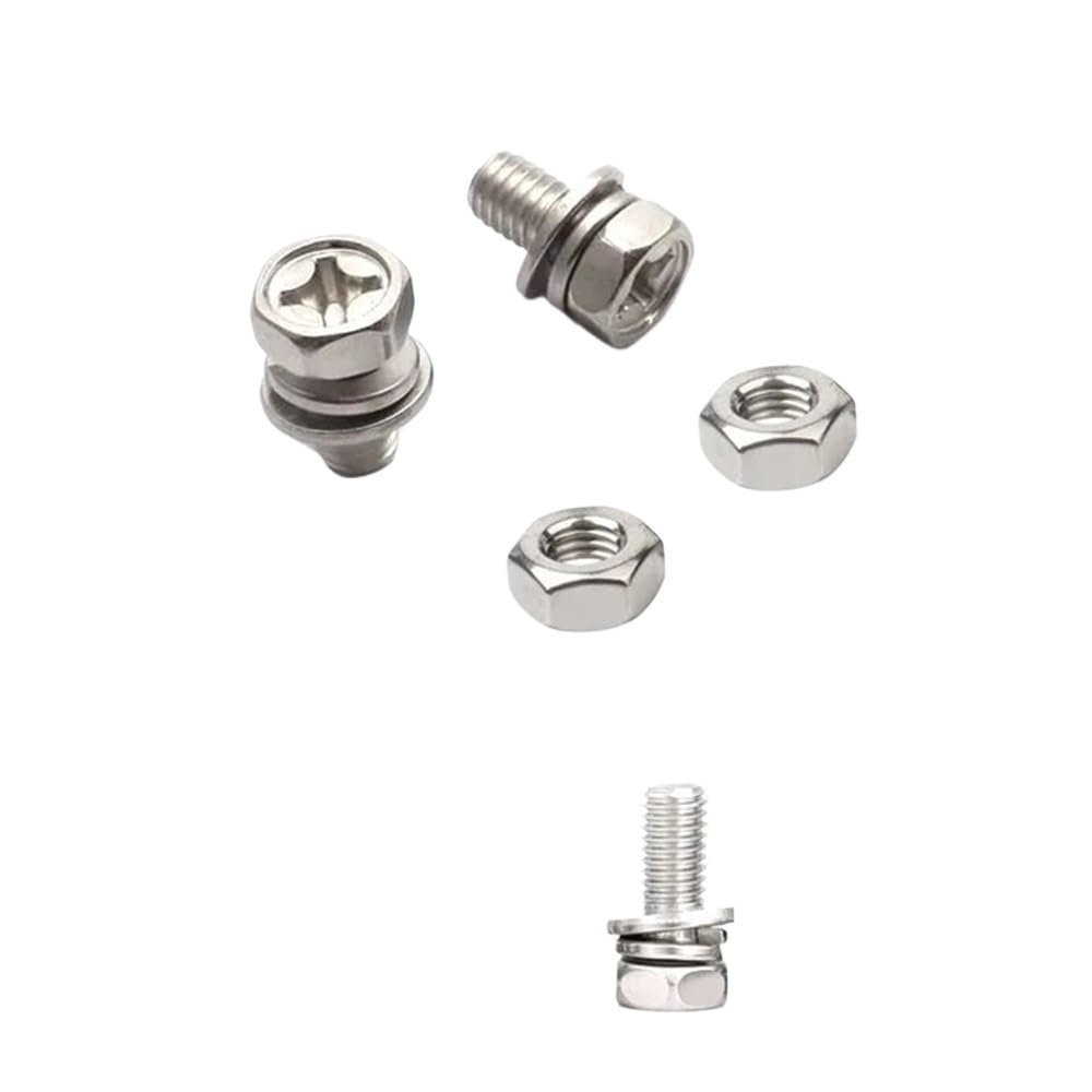 2 Set Universal Motorrad Roller ATV Dirt Bike Batterie Terminal Mutter Und Bolzen Schrauben M5x10mm M6x12mm 4Ah 5Ah 6AH 7Ah Motorrad Bolzen(M5x10mm Type 02) von AXCAR