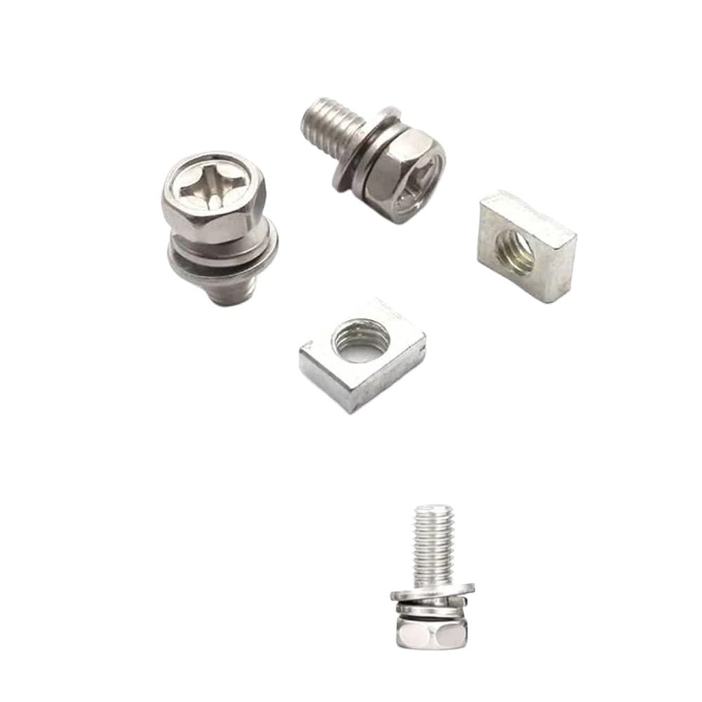 2 Set Universal Motorrad Roller ATV Dirt Bike Batterie Terminal Mutter Und Bolzen Schrauben M5x10mm M6x12mm 4Ah 5Ah 6AH 7Ah Motorrad Bolzen(M6x12mm Type 01) von AXCAR