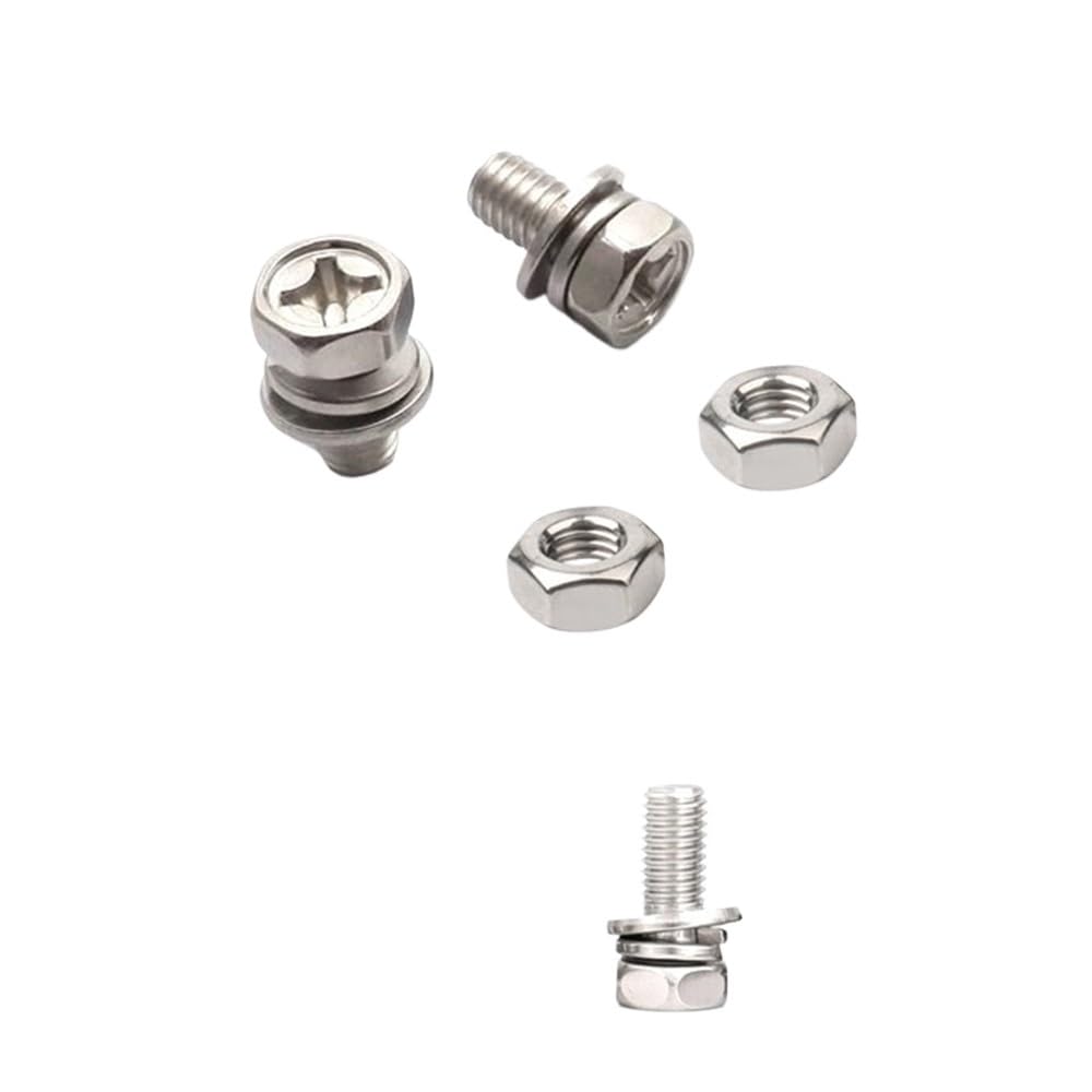 2 Set Universal Motorrad Roller ATV Dirt Bike Batterie Terminal Mutter Und Bolzen Schrauben M5x10mm M6x12mm 4Ah 5Ah 6AH 7Ah Motorrad Bolzen(M6x12mm Type 02) von AXCAR
