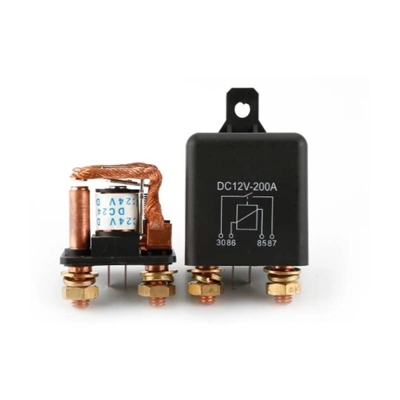 4/5-poliges Relais 12 V 24 V 200 A/250 A Dauerstromversorgung Motorrad-Batterie-Steuerschalter Klemme Starterrelais(250A 4P 12V) von AXCAR