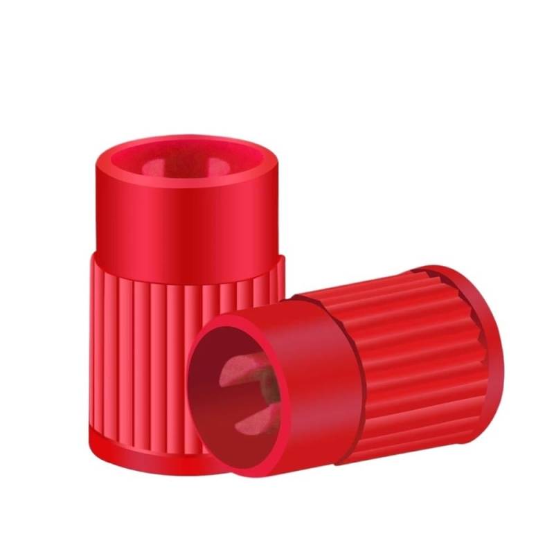 AXCAR 10 Stück Ventil-Kunststoffkappen Für Auto Motorrad LKW Reifen Staubschutz Ventilkappe Ventilkern Motorrad Bolzen(Red) von AXCAR
