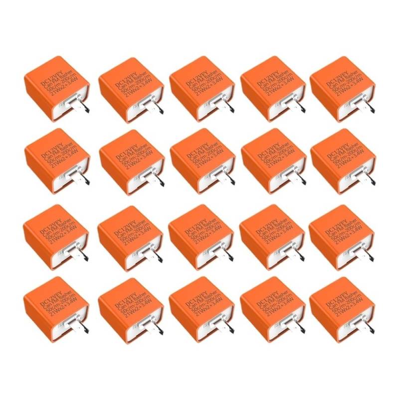 AXCAR 12V Motorrad Relais Motorrad Relais Zubehör(20Pcs Orange) von AXCAR