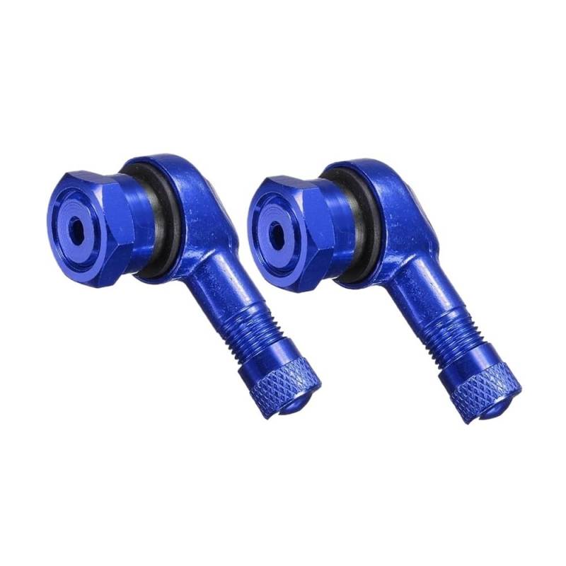AXCAR 2 Teile/Satz 90 Grad Motorrad Reifen Ventilkappen Für Auto Motorrad Motorrad Bolzen(Blue) von AXCAR