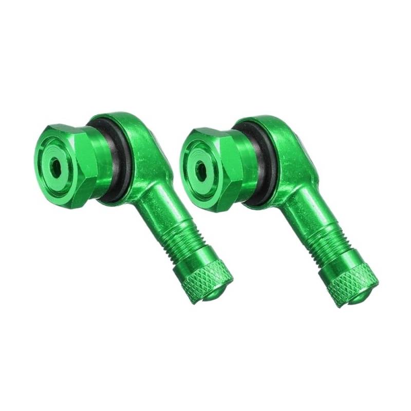 AXCAR 2 Teile/Satz 90 Grad Motorrad Reifen Ventilkappen Für Auto Motorrad Motorrad Bolzen(Green) von AXCAR