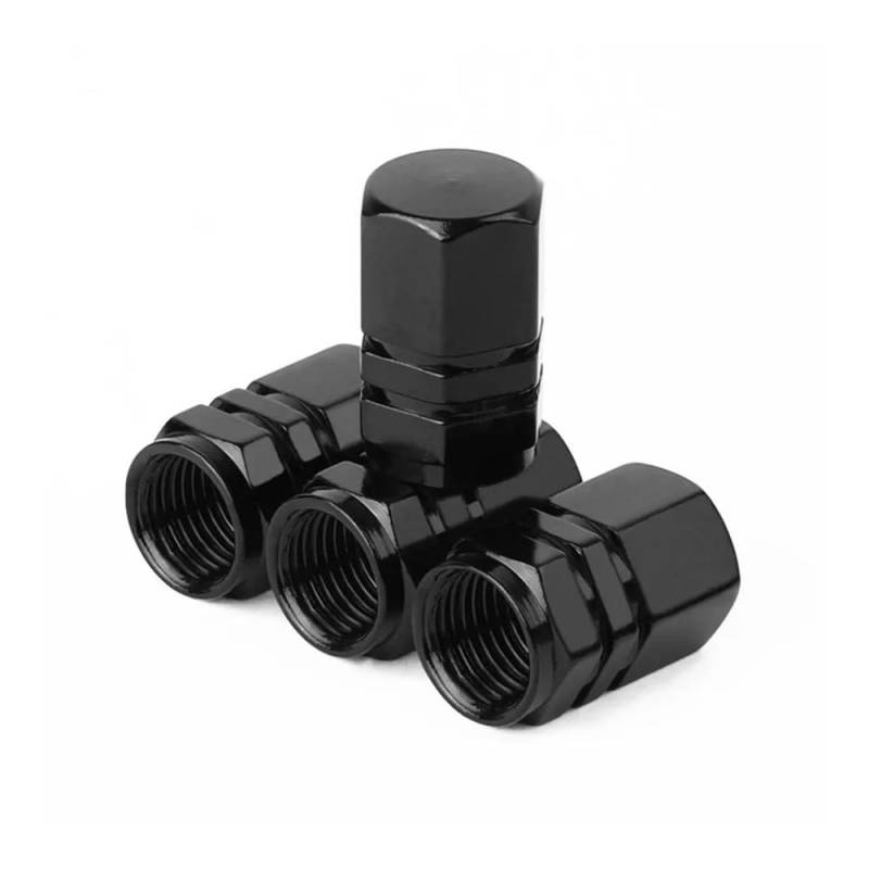 AXCAR Auto Reifen Rad Ventilkappen Motor Fahrrad Teile Tubeless Reifen Ventil Air Stem Caps Zubehör Motorrad Bolzen(Black) von AXCAR