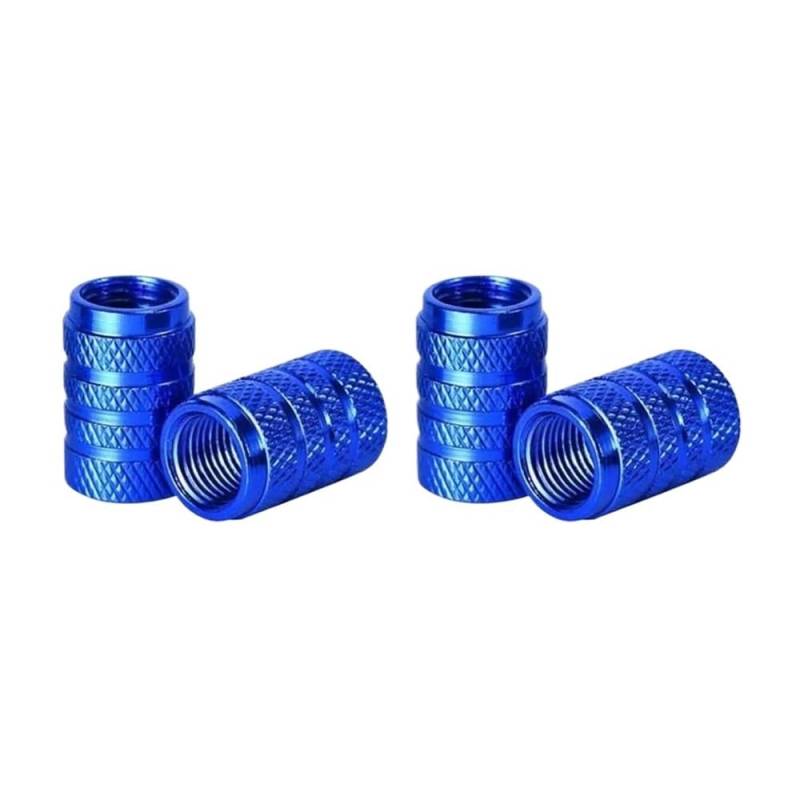 AXCAR Für Automobile Motorrär LKWs Aluminiumlegierung Auto-Rad-Reifen-Ventilkappen Reifenfelgen-Vorbauabckungen Motorrad Bolzen(Blue) von AXCAR