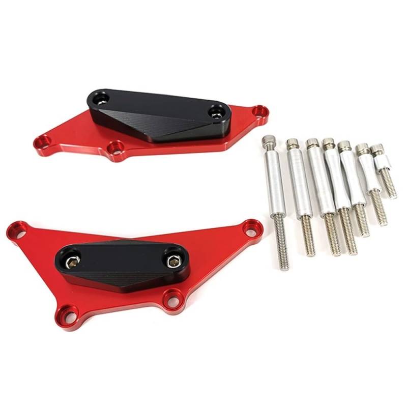 AXCAR Für CB650F Für CBR650F Für CBR 650F 650 F 2014 2015 2016 2017 Motorrad Motor Crash Guard Stator Cover Slider Protector Motorgehäuse Stator(Red) von AXCAR