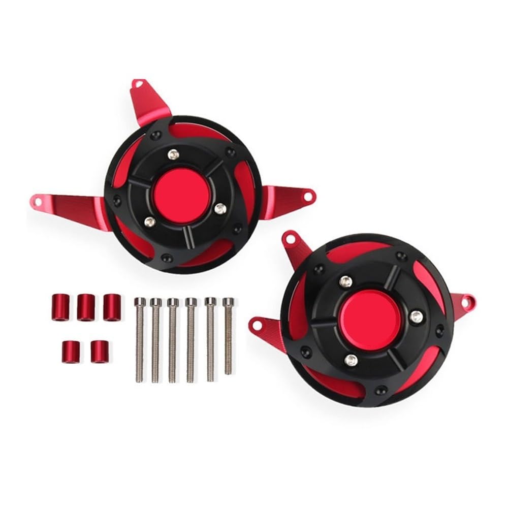 AXCAR Für CB650R Für Cb 650R 2021-2023 Motorrad-Motorgehäuse-Statorkupplungsabdeckungsschutz Crash Pad Frame Sliders Protector Motorgehäuse Stator(Red) von AXCAR