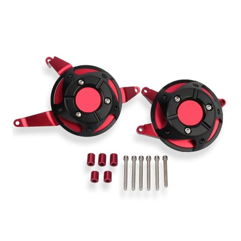 AXCAR Für CB650R Für Cb 650R 2021-2023 Motorrad-Motorgehäuse-Statorkupplungsabdeckungsschutz Crash Pad Frame Sliders Protector Motorgehäuse Stator(Red 01) von AXCAR