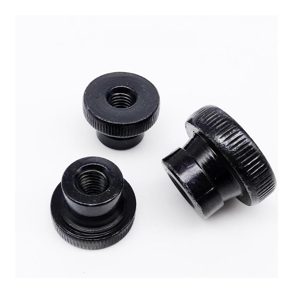 AXCAR Für DIN466-B Für GB806 M3 M4 M5 M6 M8 M10 Verzinkte Rändelmutter Mutter Festziehen Motorrad Bolzen(Color3,M3 5PCS) von AXCAR