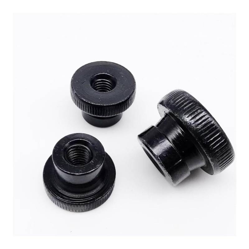 AXCAR Für DIN466-B Für GB806 M3 M4 M5 M6 M8 M10 Verzinkte Rändelmutter Mutter Festziehen Motorrad Bolzen(Color3,M6 5PCS) von AXCAR