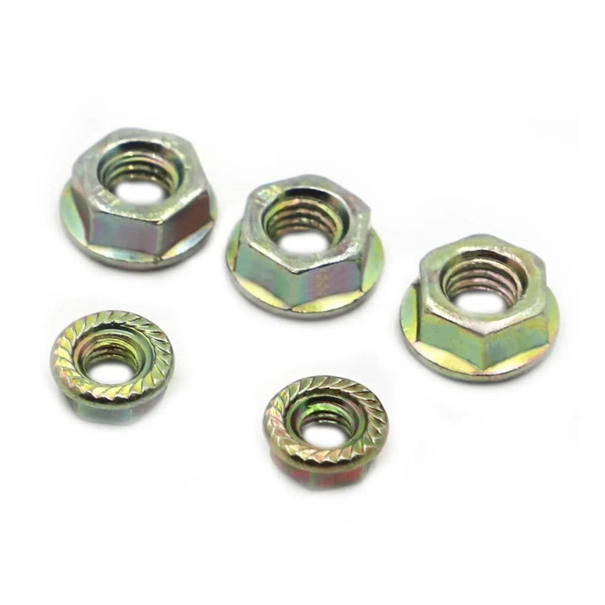 AXCAR Für DIN6923 Sechskantmuttern Aus Zinkstahl M3 M4 M5 M6 M8 M10 Gleitmutter Motorrad Bolzen(M10 10pcs) von AXCAR