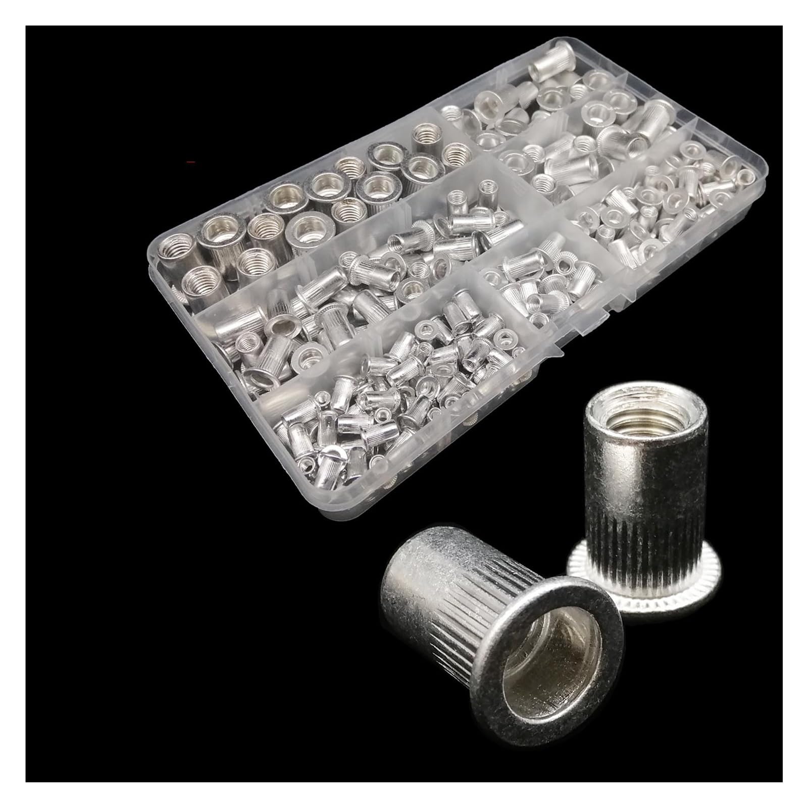 AXCAR M3 M4 M5 M6 M8 304 Elstahl Aluminium Stahl Flachmutter Nutsert Set Kit Motorrad Bolzen(Color4) von AXCAR