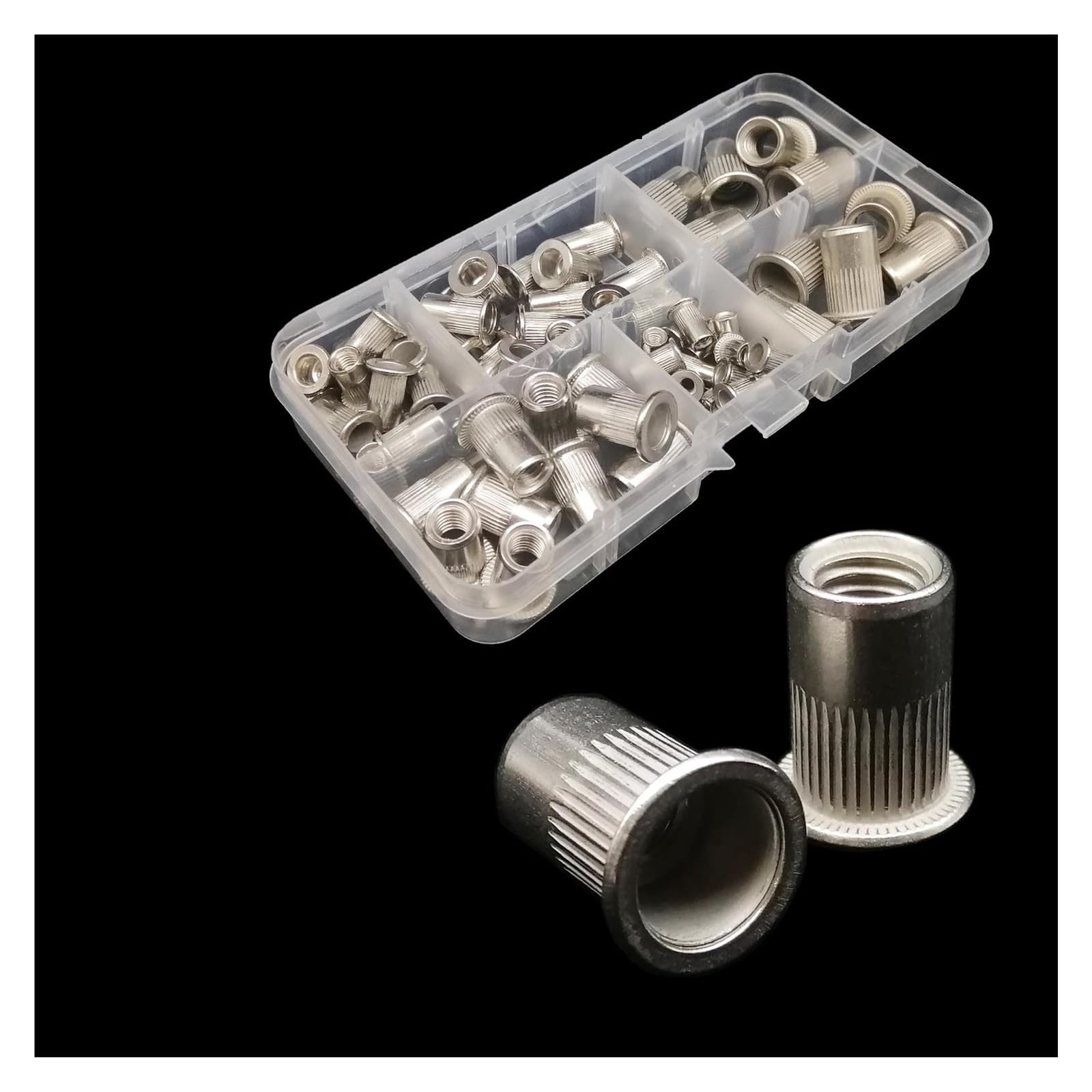 AXCAR M3 M4 M5 M6 M8 304 Elstahl Aluminium Stahl Flachmutter Nutsert Set Kit Motorrad Bolzen(Color5) von AXCAR