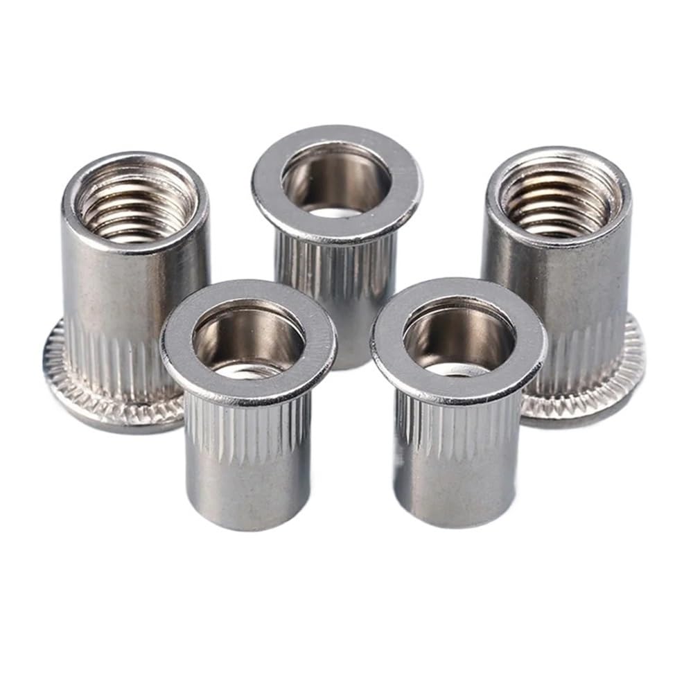 AXCAR M3 M4 M5 M6 M8 M10 M12 304 Elstahl Flachmuttern Streifenmutter Motorradschrauben Schraubensatz Motorrad Bolzen(M6X15 (10pcs)) von AXCAR