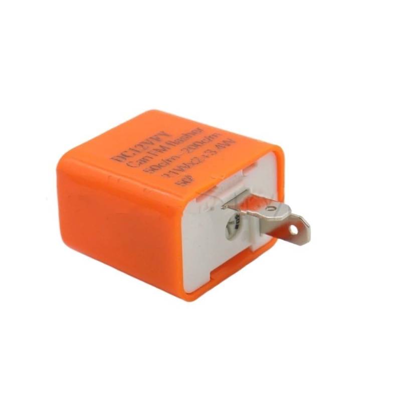 AXCAR Motorrad Einstellbares 2-poliges Relais Motorradbeleuchtung Blinkerrelais(Orange 5pcs) von AXCAR