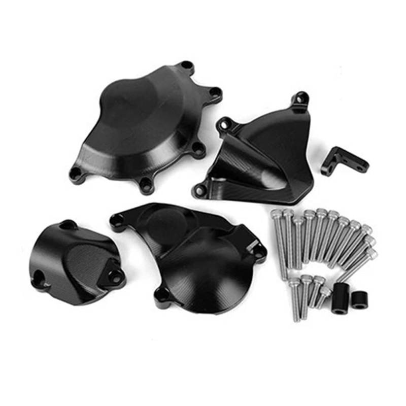 AXCAR Motorrad-Motorgehäuse-Statorkupplungsabdeckungsschutz Crash Pad Frame Slider Protector Für S1000RR 2019-2021 Für S1000XR 2020-2021 Motorgehäuse Stator(Black) von AXCAR