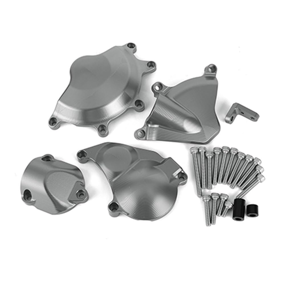 AXCAR Motorrad-Motorgehäuse-Statorkupplungsabdeckungsschutz Crash Pad Frame Slider Protector Für S1000RR 2019-2021 Für S1000XR 2020-2021 Motorgehäuse Stator(Gray) von AXCAR