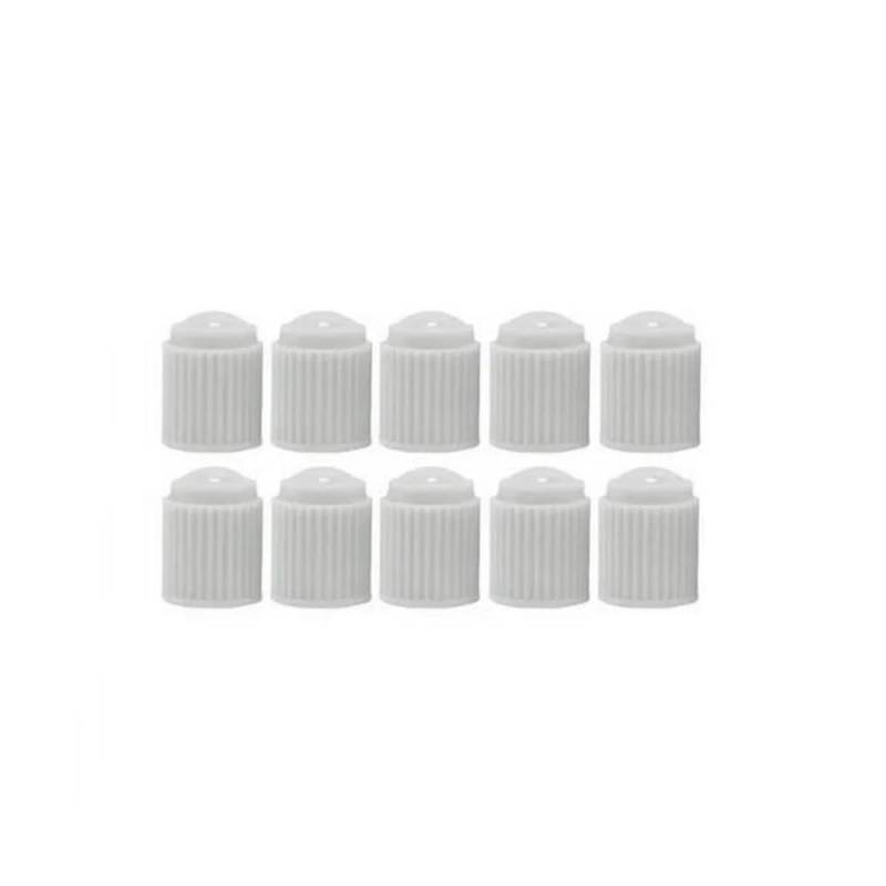 AXCAR Reifenventilkappen Motorrad Fahrrad Reifenventile Abckkappen Kunststoff Reifen Rad Ventilkappen Autozubehör Motorrad Bolzen(Grey 10pcs) von AXCAR