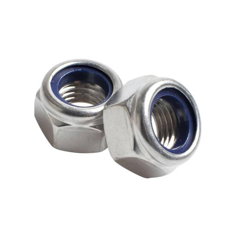 AXCAR Sechskantmutter Aus Elstahl 304 Für DIN985 M2 M25 M3 M4 M5 M6 M8 M10 M12 Motorrad Bolzen(M2 x20pcs) von AXCAR