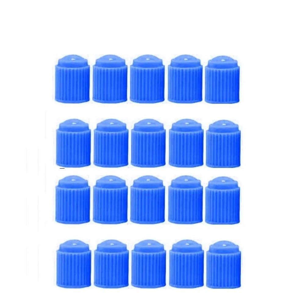AXCAR Universal-Ventilkappe Aus Kunststoff Rad-Reifen-Luftvorbau-Abckung Staub-Reifen-Ventilkappen Für Auto Und Motorrad Motorrad Bolzen(Blue 20pcs) von AXCAR