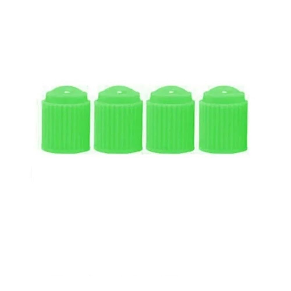 AXCAR Universal-Ventilkappe Aus Kunststoff Rad-Reifen-Luftvorbau-Abckung Staub-Reifen-Ventilkappen Für Auto Und Motorrad Motorrad Bolzen(Green 4pcs) von AXCAR