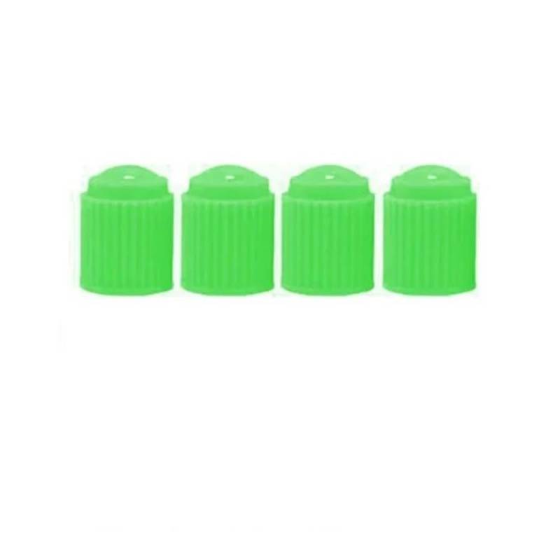 AXCAR Universal-Ventilkappe Aus Kunststoff Rad-Reifen-Luftvorbau-Abckung Staub-Reifen-Ventilkappen Für Auto Und Motorrad Motorrad Bolzen(Green 4pcs) von AXCAR