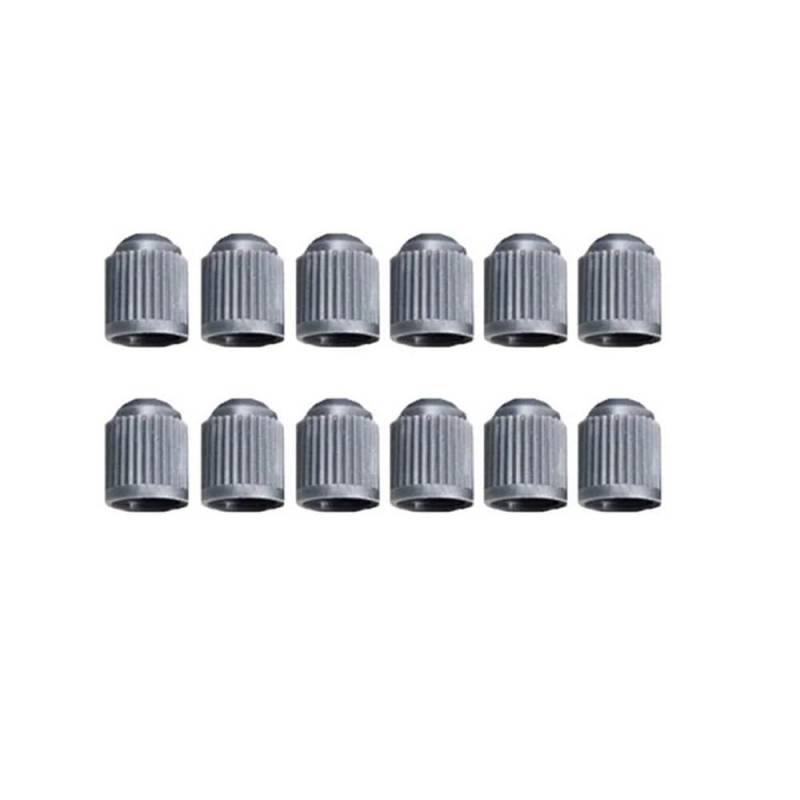 AXCAR Universal-Ventilkappe Aus Kunststoff Rad-Reifen-Luftvorbau-Abckung Staub-Reifen-Ventilkappen Für Auto Und Motorrad Motorrad Bolzen(Grey 12pcs) von AXCAR