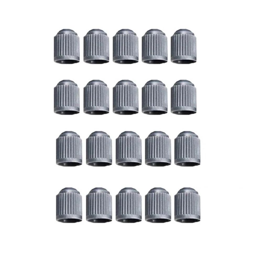 AXCAR Universal-Ventilkappe Aus Kunststoff Rad-Reifen-Luftvorbau-Abckung Staub-Reifen-Ventilkappen Für Auto Und Motorrad Motorrad Bolzen(Grey 20pcs) von AXCAR