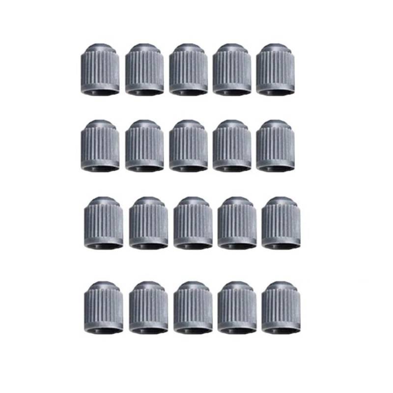 AXCAR Universal-Ventilkappe Aus Kunststoff Rad-Reifen-Luftvorbau-Abckung Staub-Reifen-Ventilkappen Für Auto Und Motorrad Motorrad Bolzen(Grey 20pcs) von AXCAR