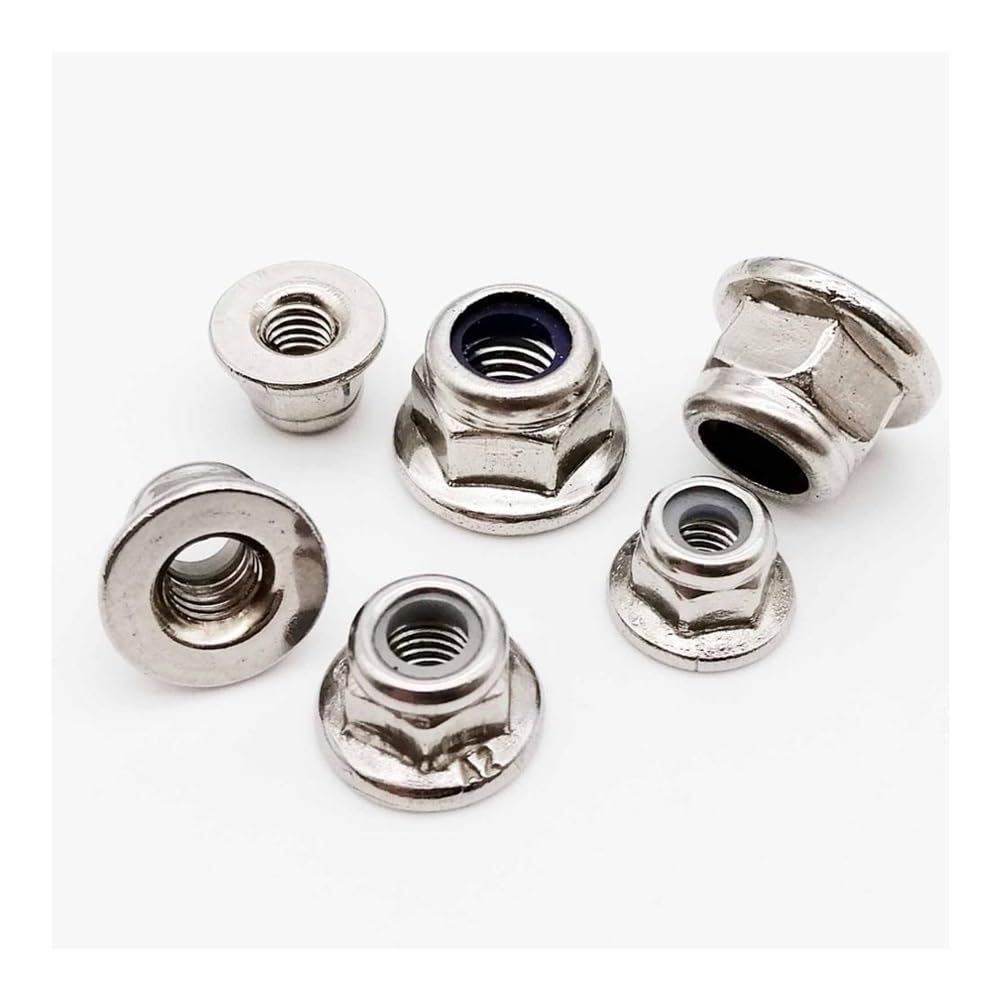 M3 M4 M5M6 M8 M10 M12 Für DIN6926 Für A2-70 304 Edelstahl Sechskantmutter Motorrad Bolzen(M10 2pcs) von AXCAR