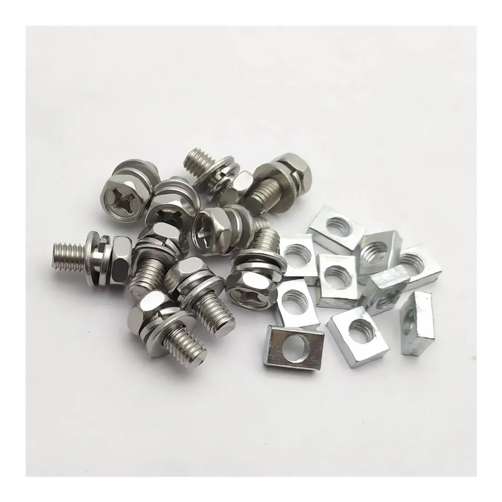 Universal Motorrad Roller ATV Dirt Bike Batterie Terminal Mutter Und Bolzen Schrauben M5x10mm M6x12mm 4Ah 5Ah 6AH 7Ah Motorrad Bolzen(M6x12mm (2 Sets)) von AXCAR