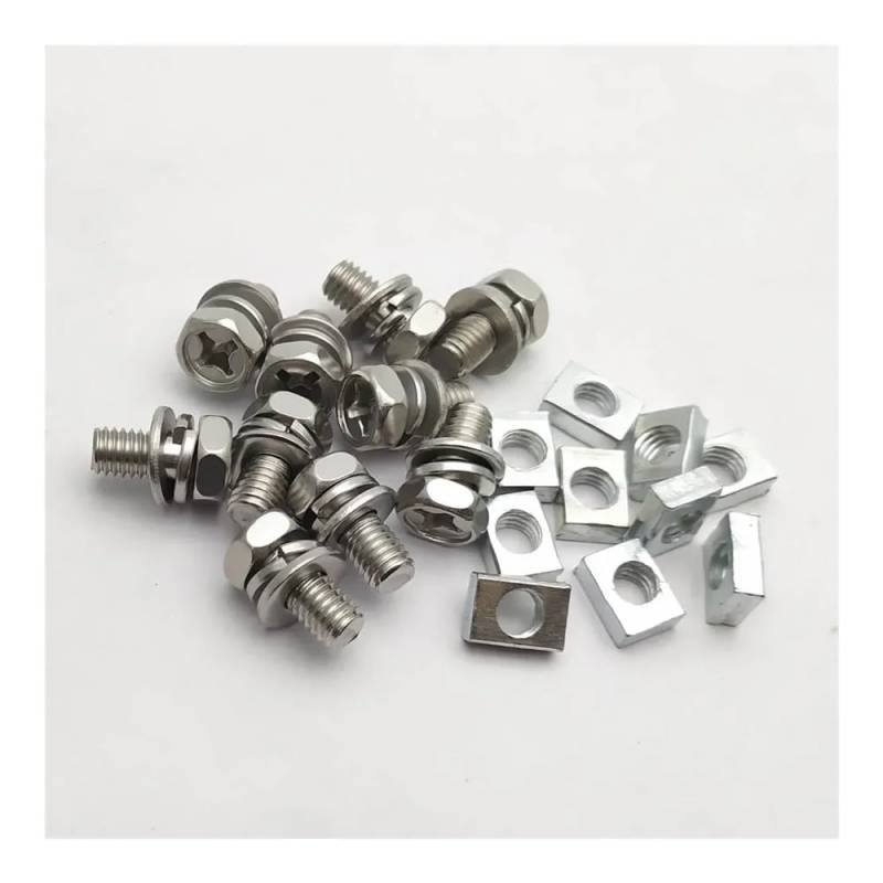 Universal Motorrad Roller ATV Dirt Bike Batterie Terminal Mutter Und Bolzen Schrauben M5x10mm M6x12mm 4Ah 5Ah 6AH 7Ah Motorrad Bolzen(M6x12mm (2 Sets)) von AXCAR