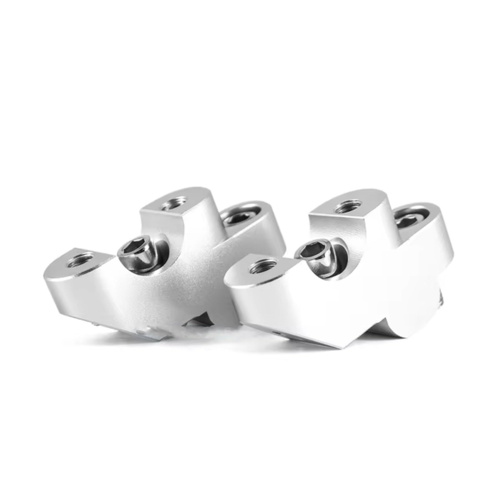 AXCDEVFC Motorrad Lenkererhöhung Für CB500F Für CB300F Für CB400F 2013 2014 2015 2016 2017 22MM Motorrad Zubehör Lenker Riser Griff Bar Clamp Verlängern Adapter(Silver) von AXCDEVFC