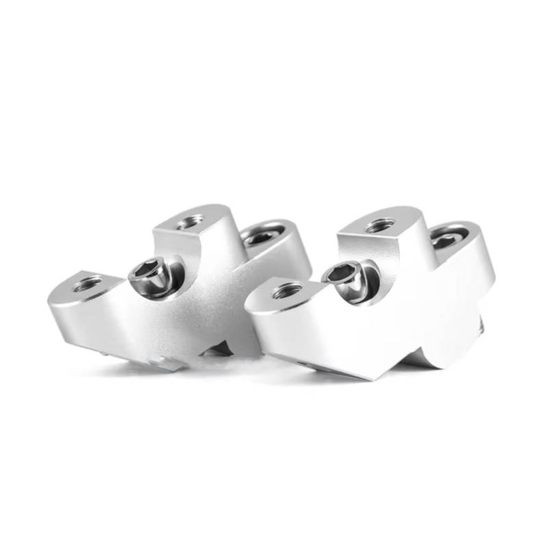 AXCDEVFC Motorrad Lenkererhöhung Für CB500F Für CB300F Für CB400F 2013 2014 2015 2016 2017 22MM Motorrad Zubehör Lenker Riser Griff Bar Clamp Verlängern Adapter(Silver) von AXCDEVFC