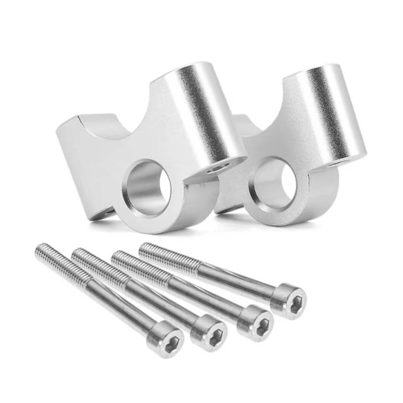 AXCDEVFC Motorrad Lenkererhöhung Für R1250RT 2021-32MM Motorrad Lenker Riser Lenkrad Erhöhen Griff Bar Clamp Verlängern Adapter Motorrad Handbar Rising Clamp(Silver) von AXCDEVFC