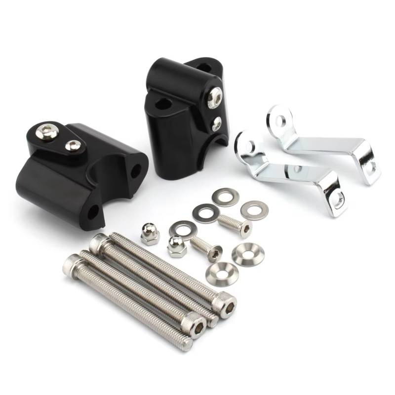 AXCDEVFC Motorrad Lenkererhöhung Für R18 Motorradzubehör Griffstangenklemme Erhöht Verlängern Lenkerhalterung Riser Lenker-Riser-Klemmen Motorrad-Bar-Riser-Adapter(Black) von AXCDEVFC