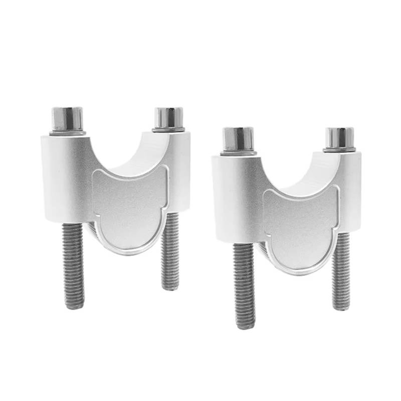 AXCDEVFC Motorrad Lenkererhöhung Für Transalp Für XL750 2023 2024 Motorrad Lenker Riser Lift Lenker Riser Clip Verlängerung Adapter Motorrad Lenker Riser Montage Klemmen(Silver) von AXCDEVFC
