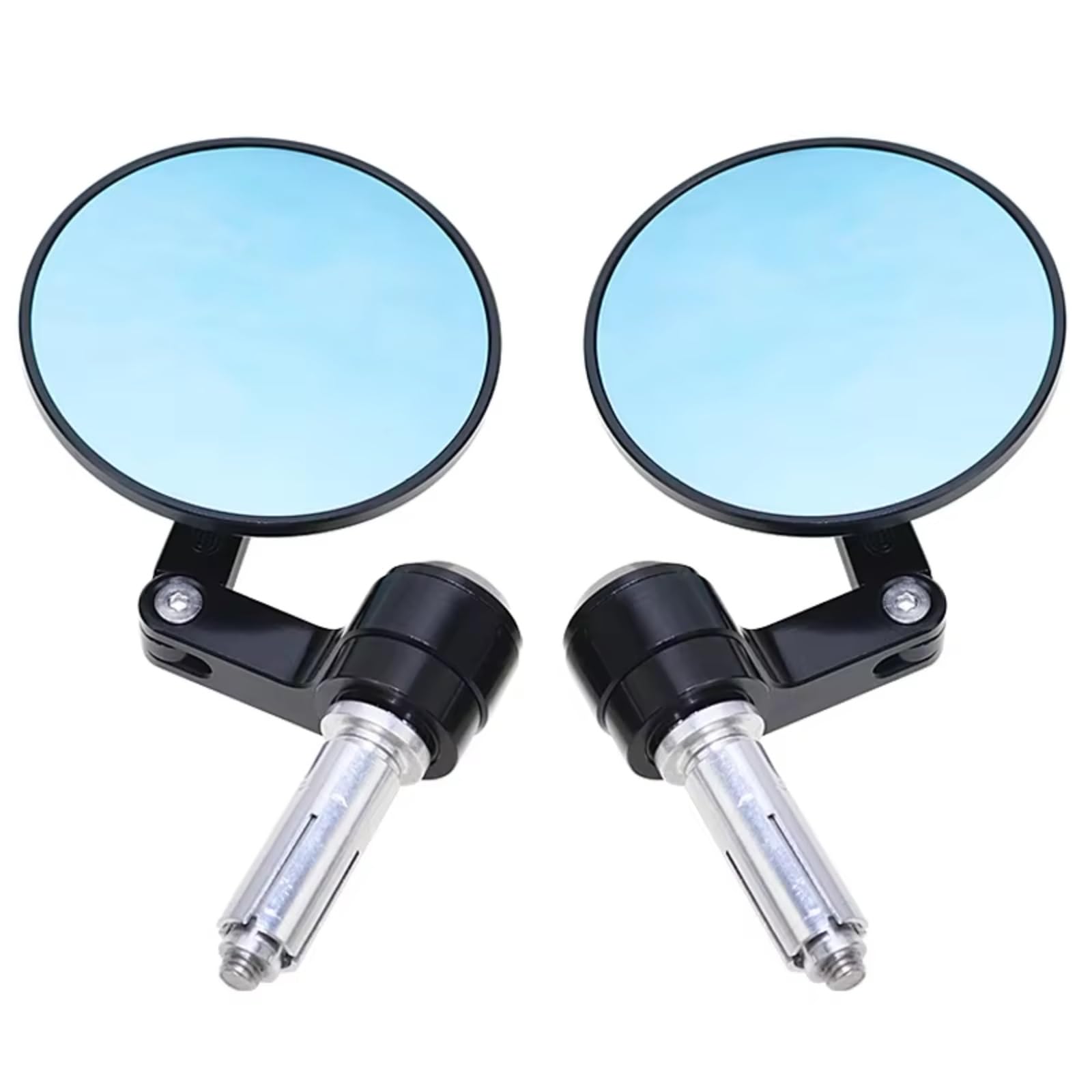 AXCDEVFC Motorrad Rückspiegel Universal 7/8 "22mm Motorrad Runde Spiegel Lenker Faltbare Spiegel Schwarz Griff Bar End Rearview Außenspiegel Zubehör AXCDEVFC Motorrad Rückspiegel Universal 7/8 "22mm Motorrad Runde Spiegel Lenker Faltbare Spiegel Schwarz Griff Bar End Rearview Außenspiegel Zubehör von AXCDEVFC