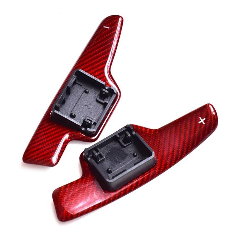 AXCDEVFC Paddle Shifters Kompatibel Mit Chevrolet Für Corvette C8 2020 2021 2022 Upgrade Carbon Fiber Lenkrad Shift Auto Paddle Shifter Ersetzen Modifikation Teile(Carbon Red) von AXCDEVFC
