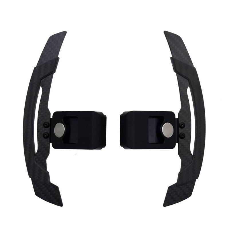 AXCDEVFC Paddle Shifters Kompatibel Mit Für 3er-Serie G20 X4 G02 X5 G05 X6 G06 X7 G07 2018-2024 Kohlefaser-Magnetschaltwippe Fürs Auto Lenkrad-Schaltwippen-Umrüstung(Carbon Black) von AXCDEVFC