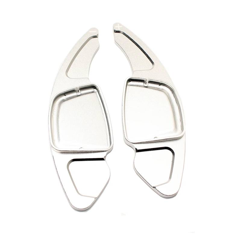 AXCDEVFC Paddle Shifters Kompatibel Mit Für A3 A5 2021 Für A4 S4 2020 2021 Auto-Rad-Shifter-Paddle-Shift-Lenkrad-Shifter-Getriebeverlängerung(Silver) von AXCDEVFC