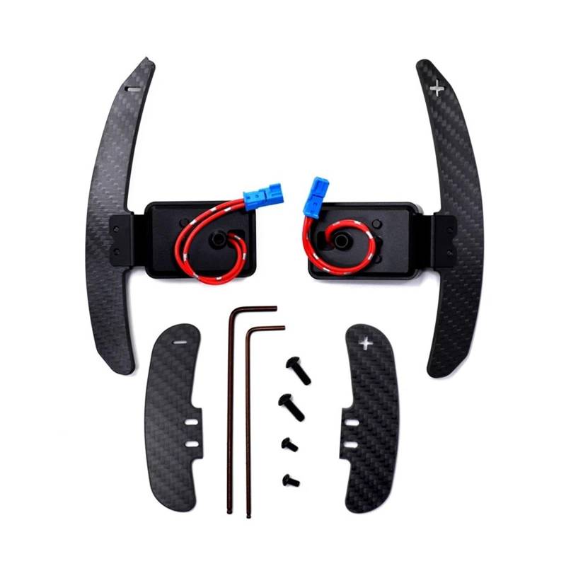 AXCDEVFC Paddle Shifters Kompatibel Mit Für M2 M3 M4 F20 F30 F32 F22 F80 F87 F48 F45 F31 F10 F11 F15 F16 F18 F12 Kohlefaser-Auto-Paddle-Extender-Modifikation Magnetischer Paddelschalthebel(Black) von AXCDEVFC