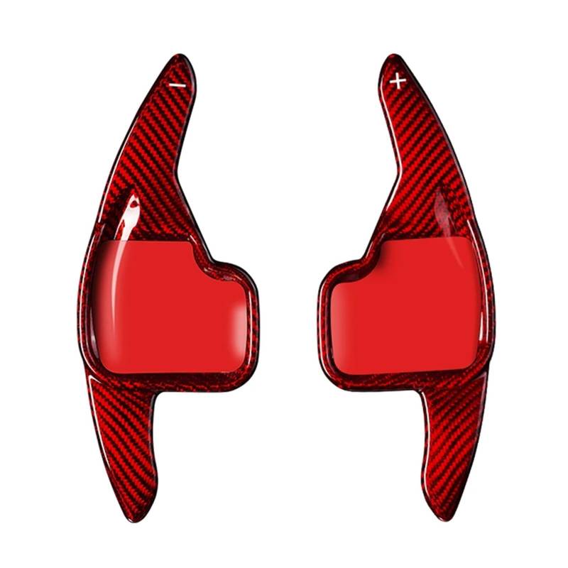 AXCDEVFC Paddle Shifters Kompatibel Mit Für X5 X6 2017 2018 Für 18 2016 2017 2018 Kohlefaserstruktur Auto-Schaltwippenabdeckung Lenkrad-Schaltwippenverlängerung(Glass red) von AXCDEVFC