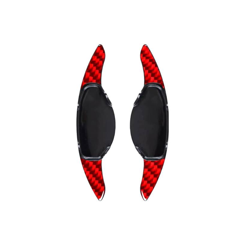 AXCDEVFC Paddle Shifters Kompatibel Mit Infiniti Für QX50 Q50L Q60, Kohlefaserstruktur, Auto-Lenkrad-Schaltwippen-Verlängerung(Carbon Red) von AXCDEVFC
