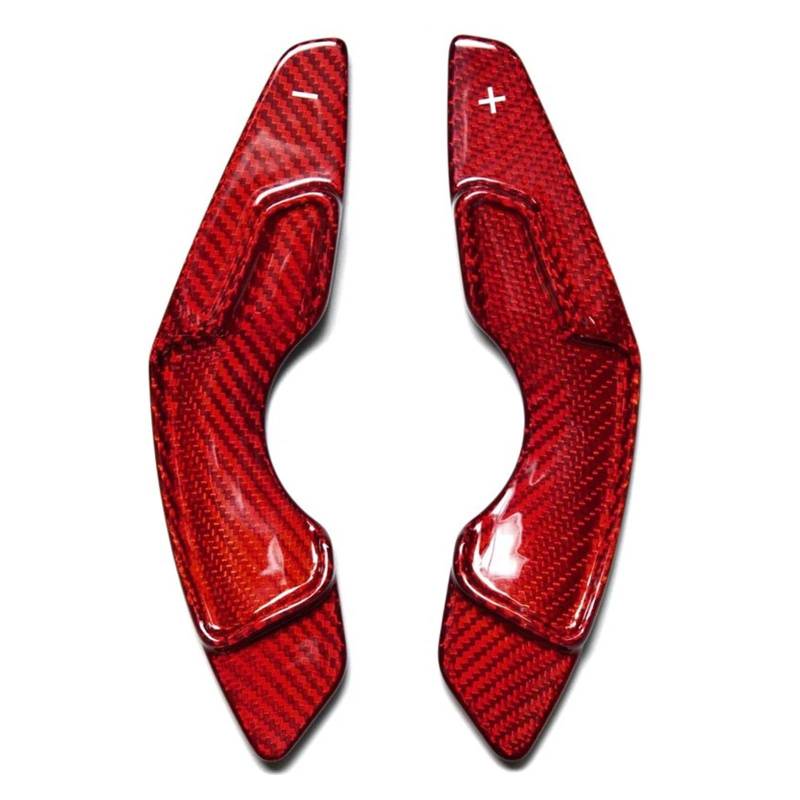 AXCDEVFC Paddle Shifters Kompatibel Mit Lexus Für is 2013–2017 Für NX 2015–2020 Für RC 2014–2018 Kohlefaserstruktur Auto-Schaltwippen Lenkrad-Schaltwippe Innenausstattung(Red) von AXCDEVFC
