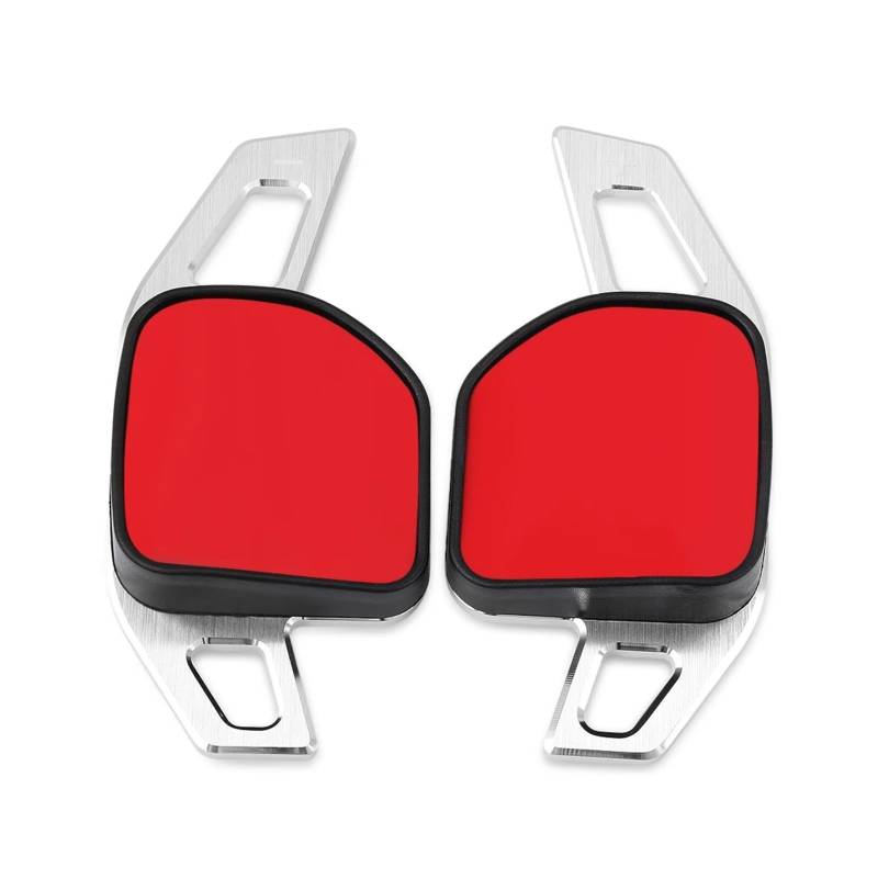 AXCDEVFC Paddle Shifters Kompatibel Mit Seat Für Alhambra Für Ateca 2016 2017 2018 2019 2020 2021 2022 2023 Auto-Schaltwippenabdeckung Lenkrad-Schaltwippen-Verlängerungsaufkleber(Silver) von AXCDEVFC