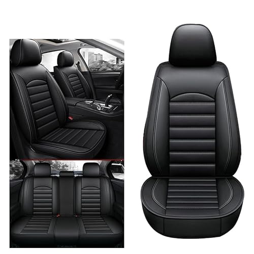 Auto Sitzbezügesets für Skoda Superb III (Typ 3V),Sitzbezug Set Universal,Kunst-Leder Schonbezüge Set,Auto Zubehör Innenraum,A/Black von AXEP