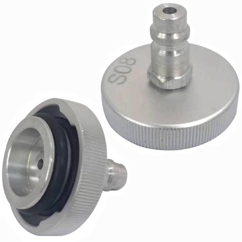 AXILYZE Adapter für Bremsflüssigkeitsbehälter mit Euro-Spitze, Aluminium-Bremsenentlüfter-Adapter, geeignet für die meisten amerikanischen Automodelle von AXILYZE